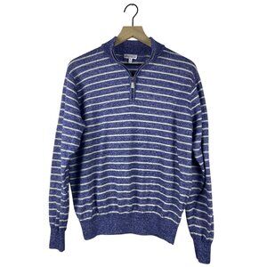 Peter Millar Eastham Long Bay Crown Cool 1/4 Zip Sweater Men's Medium Linen Wool